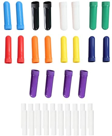 20 penne profumate per oli essenziali, vuote, ricaricabili, colorate