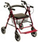 Queraltó 2 in 1 Rollator und Rollstuhl, Faltbar