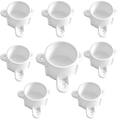 ANPTGHT 1-1/2 PVC Table Leg Cap Fittings, Furniture Grade Rod Holder for Schedule 40 Pipe, Support Feet for Building Furniture Greenhouse Shed Table, No Screws (Pack of 8)