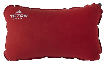 Teton Sports Camp Pillow; Great for Travel, Camping and Backpacking; Washable, Redwood Inflatable