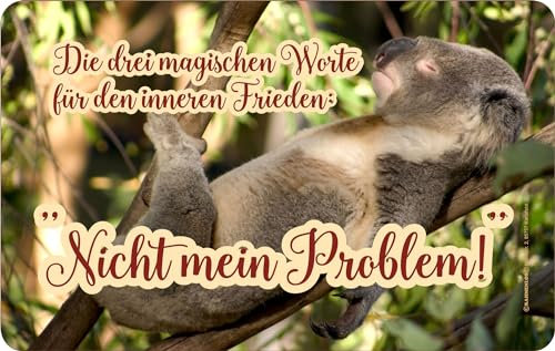 empireposter Fun - Nicht Mein Problem - Resopal Brettchen Frühstücksbrettchen 23,5x14,5 cm
