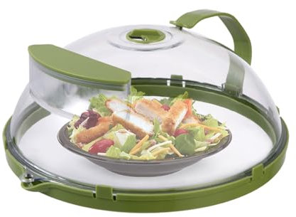 Cubierta para alimentos para microondas, cubierta para tapa de microondas, alfombrilla para microondas y cubierta para alimentos con depósito de agua, tapas transpirables fáciles para alimentos, cesta
