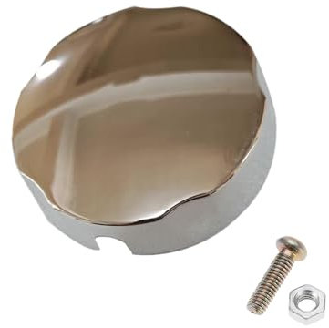 NIYATA Boutons Rotatifs pour Baignoire, Accessoires de Vidange, Poignée Rotative, Cache-Trop-Plein, Chrome, Plastique