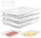 CASDUCT Kühlschrank Organizer, 3 Stück PET Frischhaltedosen mit Deckel, ideal für Wurst und Aufschnittaufbewahrung, stapelbar mit wasserdichten Etikettenaufklebern