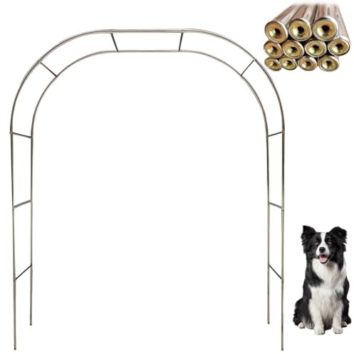 Arc en Acier Inoxydable Extérieur Intérieur Jardin Mariage 230/240cm pour Plantes grimpantes en Plein Air Rose Arc Treillis (Color : 19mm, Size : 1.2x2.3m)