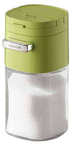 saliera, shaker per condimenti in , coperchio in ABS resistente all'usura, versatore quantitativo preciso, uso da ristorante, 6 x 7 x 12 cm, giallo verde bianco, 1 pezzo