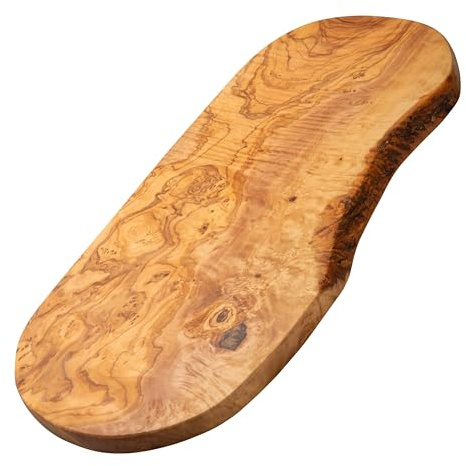Erreke Planche en Bois d'Olivier Naturel à Découper et Servir, 43 x 21 cm