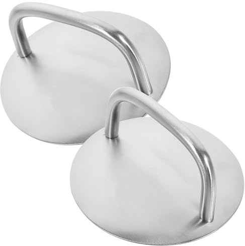 TOGEVAL Manici per Coperchi di Pentole Compatti, 2 Pezzi Pomelli Resistenti all'Usura in Acciaio Inox, Accessori per Pentole Coperchio in Vetro