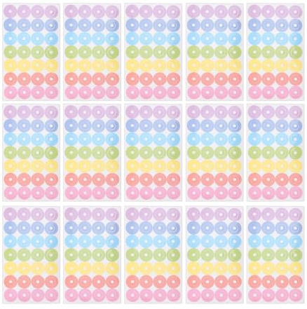 Healvian Pegatinas de Refuerzo para Agujeros de Papel, 20 Unidades, Adhesivas y Decorativas, para Hojas Sueltas y Carpetas Anilladas, Protectores de Papel para Oficina, Escuela