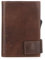 SecWal Kartenetui mit Münzfach Druckknopf (Braun Bull)