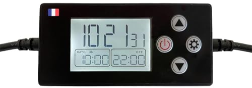 HappyBird Lighting - Timer di programmazione alba/tramonto - Si accende e si spegne lentamente - Funziona su ogni luce LED - On e Off automatici - Fornisce tempi esatti - Batteria di backup integrata