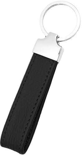 Tidero Schlüsselanhänger Leder | Geschenk Weihnachten Jahrestag Geburtstag Männer Frauen | 100% Handmade in Germany (Schwarz)
