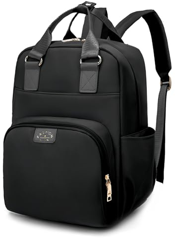 Pagezol Baby Changing Bag, Nappy Backpack Waterproof, Large Changing Backpack with Charging Port and Stroller Clips, Pacifier Pockets Insulated, Diaper Bag Rucksack for Travel Camping Outing (Black)