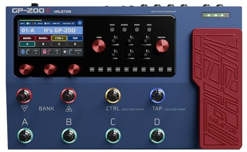 Valeton GP-200X Multi-Effects Guitar & Bass Processor Pedal with Amp Modeling, IR Cabinet Simulation, FX Loop, MIDI I/O, Expression Pedal, USB Audio Interface