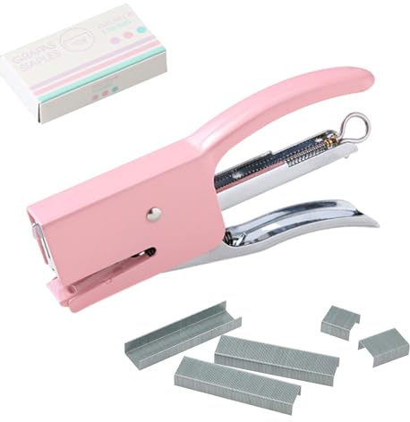 Mini Cucitrice, Mini Pinzatrice Portatile, Piccola Cucitrice Fatta a Mano, Fatta a Mano Cucitrice, Cucitrice Sforzo Ridotto, Cuce Fino a 16 Fogli, per Tenere in Ordine i Documenti