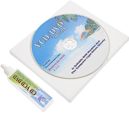 POPETPOP Cd Cleaner Kit with Lens Cleaning Liquid and Air Blower for Cd Dvd Player Maintenance, 2pcs Set Suitable for Home and Office Disc Cleaning