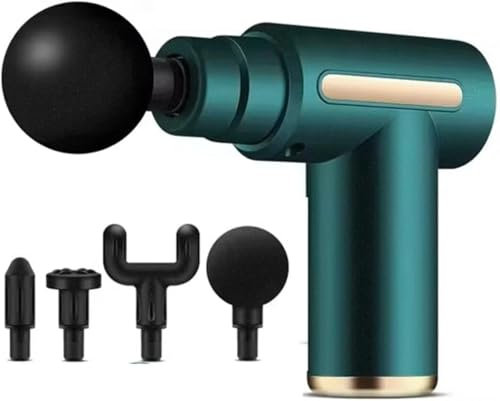 PRO Massage Gun, Deep Tissue Massager Handheld with 4 Massage Heads and Hand Massager with LCD Display Touchscreen Targeted Relaxation of Shoulders, Back & Body, Gift for Men/Women Green