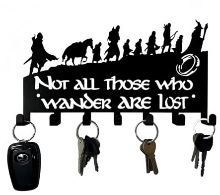 WexyHonMi The Rings – Porte-clés mural en métal pour la maison, décoration du Seigneur des Anneaux (28 cm)