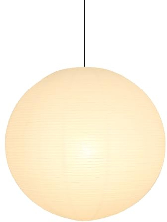 White Round Paper Lantern Lampshade, 22x22'' Large Paper Lanterns Pendant Light Shade, Chinese Foldable Design for Living Room, Bedroom, Ceiling Lampshade Party Decor