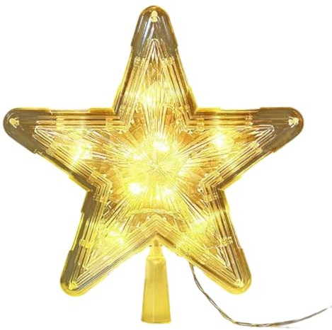 Stella Albero Di Natale, Puntale A Forma Di Stella Luminoso, Decorazione Natalizia, Stelle Dell'albero Di Natale, Decorazione A Forma Di Stelle Per Decorazione Della Festa Di Natalizia