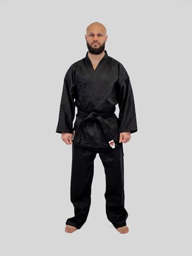 DOJO MASTER Kimono Karate Nero Yok Misura 170 cm