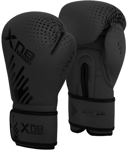 Xn8 Sports Boxing Gloves for Sparring Training MMA Fighting Punching Bag Muay Thai Gloves Lamina Hide Leather Kickboxing Gloves for Men Women Martial Arts Workout 10oz 12oz 14oz 16oz Boxercise