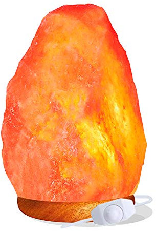 Lampada di Sale Himalaya 2-3 Kg,ZagLine,LampadaSaleRosaNaturale dellHimalaya, Regolatore Intensità Luminosa, Cavo Bianco, Realizzata Cristalli Di SaleNaturali,Purificazione dell'aria,Intagliata aMano