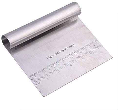 Raschietto in Acciaio Inox, Durevole Coltello Pasta, Coltello per Il Pane, Raschietto Torte e Pizza Taglierina Raschietto Spatole da per Impasti Pasta, 15 x 12 cm