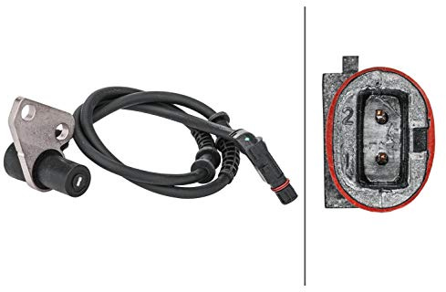 HELLA 6PX 358 141-301 Sensor, parkeringshjälp - vinklad - 3-polig - istoppad - lackerbar