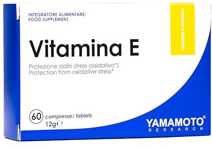 YAMAMOTO RESEARCH Vitamina E 60mg 60 Compresse, Integratore Alimentare di Vitamina E, Azione Antiossidante e Antinfiammatoria, Sostiene il Sistema Immunitario e la Vista