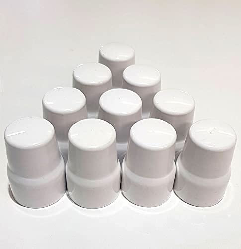 Astral Agencies Radiator Valve Caps - Durable Plastic Vale Caps Easy Fit - Eliminate Risk of Radiator - Universal Replacement Valve Covers Pack of 10 (Colour - White)