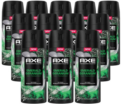 Axe Premium Bodyspray Emerald Geranium Deo ohne Aluminiumsalze mit 72 Stunden Schutz gegen Körpergeruch 150 ml 12 Stück