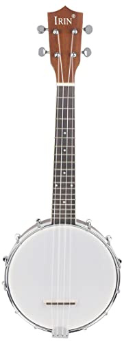 Banjo, Western Ethnic Instrument, 4 String Banjo, Sapele Material Banjolele, Beginner's Guitar for Playing, Plucked Instrument, Guitar Instrument, Wood Guitar, Folk Guitar, Basswood Banjo