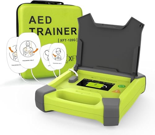 Professionale DEA Defibrillatore Simulatore con schermo CPR, 10 scenari di allenamento, inglese, spagnolo, francese, polacco, istruzioni vocali per allenamento AED con telecomando (XFT 120G)