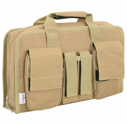 vidaXL Sac de Pistolet Kaki 40x24x10 cm Tissu Oxford, étui de Pistolet, Sacoche de tir au Pistolet, Sac de tir d’Arme à feu