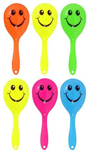 24 Pcs Mini Smiley Maracas