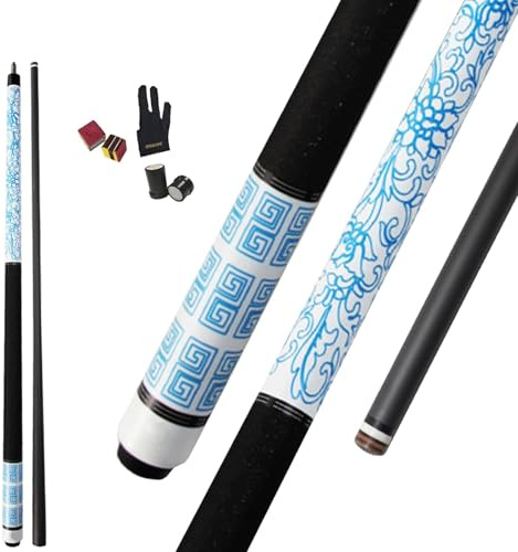 Kolfiber poolkö 12 mm spets, kolfiber snooker Cue, 147 cm för professionella poolspelare och amatörspelare