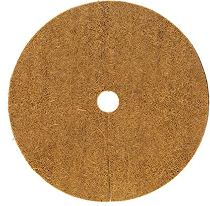 Lot de 10 tapis de paillage en fibre de coco de 20/30/40/50 cm de diamètre en forme d'anneau pour plantes et arbres en pot d'intérieur et d'extérieur.