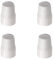 White Plastic Radiator Valve Tops Radiator Caps Universal Push-Fit Replacement Valve Covers Plastic LockShield Pack of 4