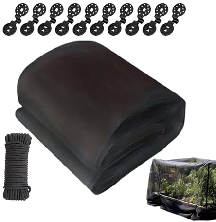 Monozoz Rete da giardino per aiuole rialzate, copertura per aiuole da giardino, serre e germinazione delle piante per lattuga, cetriolo, mirtillo, rosa, uva, pisello