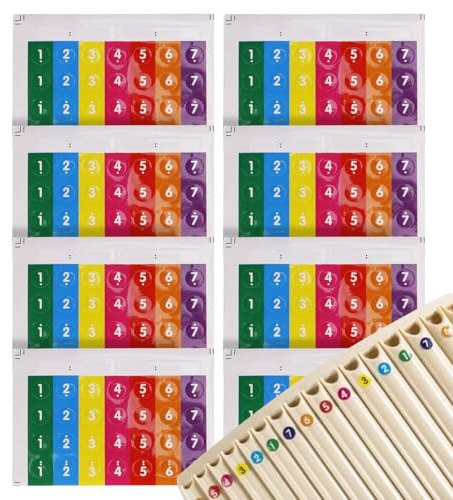 ETUCYNG Lot de 8 autocollants pour flûtes à bec pour débutants - Étoiles adhésives pour étudiants et adolescents