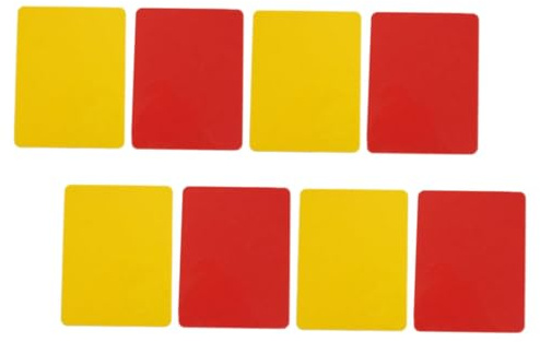 Gatuida 8 pièces Cartes Arbitre Football PVC Robustes Jaune Rouge Set Professionnel pour Matchs et Entraînements