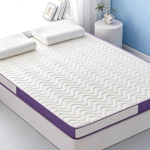Peiaw Colchón de Espuma viscoelástica Premium con Soporte de 5 Zonas y Superficie Transpirable con Acolchado Ondulado diseño híbrido Ajuste Suave + Soporte Fuerte(6cm,100x200cm)