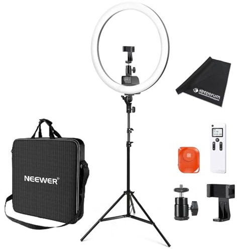 SRP18-2,4 G ringljus LED-lampa med fjärrkontroll och keepdrum mikrofiberduk