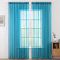 MIULEE Voile Vorhang Transparente Gardine aus Voile Einfarbig Stangendurchzug Transparent Wohnzimmer Luftig Dekoschal für Schlafzimmer 2er Set 225 x 140cm (H x B), Rod Pocket Blau Türkis