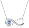 LOUISA SECRET Kette Damen Infinity Herz Halskette 925 Sterling Silberr or Messing mit Rose Gold, Kristall Ketten Anhänger mit Zirkonia, Geburtstag Valentinstag Weihnachten Muttertag Schmuck Geschenke