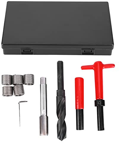10-teiliges Gewinde-Reparatur-Set aus Edelstahl, Metrisches und SAE-Gewinde-Reparatur-Set, Verdrehter Bohrschlüssel, Gewindeeinsatz, Bohrer, Reparatur-Set M18 X 1,5