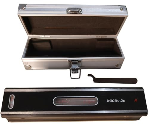 8'' Master Precision Level Metal Box 0.0002/10 Accuracy Strip Level for Checking Straightness Parallelism Surface of Machine Tools Equipment Check Work of Machinists Toolmaker