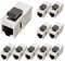 FGB RJ45 Kupplung Cat6 Keystone Koppler Modul geschirmt Keystone Jack Buchse zu Buchse Ethernet Netzwerk Kupplung Netzwerk verbinder für Verlängerung Ethernet Kabel (10 Stück，Silber)