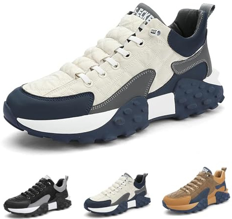 Sneaker Ortopedica Comfort da Uomo 2024, Scarpe Ortopediche Slip-on, Softsfeel per Alleviare Il Dolore ai Piedi (Color: White, Size: 43)